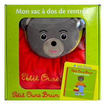 Sac a dos petit ours brun + livre