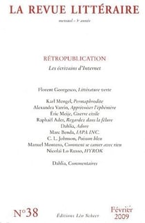 La revue litteraire n 38 2009 - retropublications