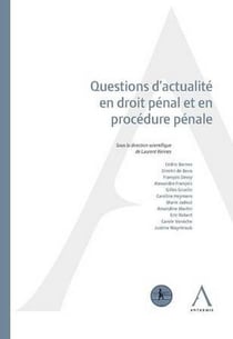 QUESTIONS D ACTUALITE EN DROIT PENAL ET EN PROCEDURE PENALE