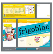 Frigobloc Hebdomadaire 2025 - Calendrier d'organisation familiale / sem (de sept. 2024 à déc. 2025)