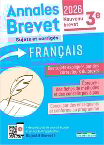 Annales Brevet : Français : 3e - Sujets corrigés et fiches de révision (édition 2026)