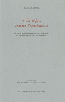 Un à-pic comme l'existence