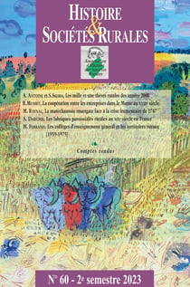 Histoire & Sociétés Rurales, n° 60 : 2nd semestre 2023
