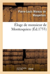 Eloge de monsieur de montesquieu