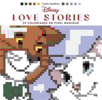 Carrés mystères - love story - 39 coloriages en pixel magique