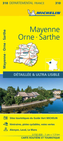 Cartes départementales n.310 : Mayenne, Orne, Sarthe