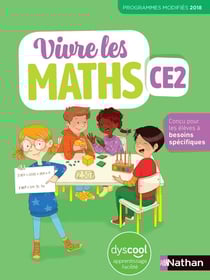 Vivre les maths : CE2 - fiches dyscool (édition 2020)