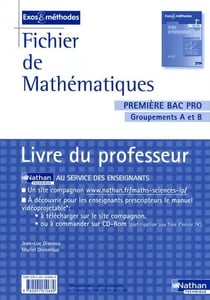 Mathématiques - 1ère bac pro - groupements a et b - livre du professeur (édition 2010)