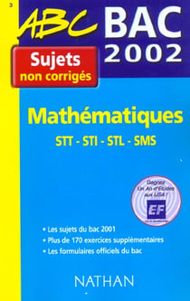 Maths stt sti stl - non corriges - edition 2002
