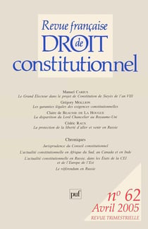 Revue française de droit constitutionnel n.62
