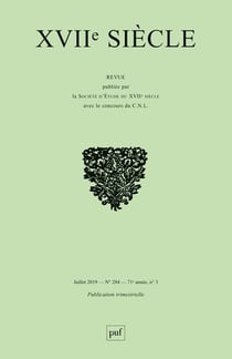 Revue XVIIe siècle n.284 (édition 2019)