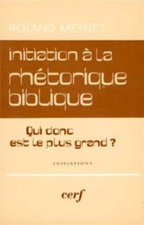 Initiation à la rhétorique biblique