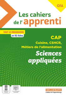 Les cahiers de l'apprenti Sciences appliquées CAP Cuisine, CSHCR, Métiers de l'alimentation (2025) - Pochette élève