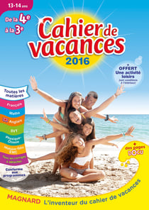 Cahier de vacances - de la 4ème à la 3ème - 13-14 ans (édition 2016)