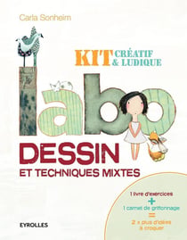 Labo dessin et techniques mixtes - kit créatif et ludique