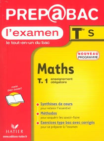 Prepabac - mathematiques - terminale s t.1 - enseignement obligatoire - edition 2002