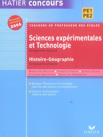 Sciences experimentales et technologie, composante majeure - histoire-geographie, composante mineure (edition 2006)