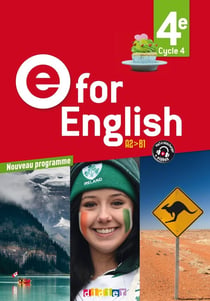 E for english : anglais - 4e - livre (édition 2017)