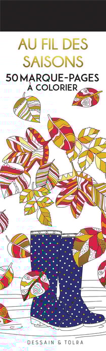 Lot de 50 marque-pages à colorier - Au fil des saisons