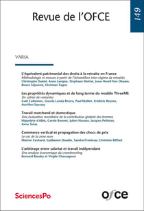 Revue de l'OFCE n.149 : varia