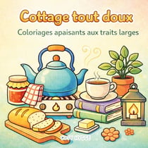 Cottage tout doux : Coloriages apaisants aux traits larges