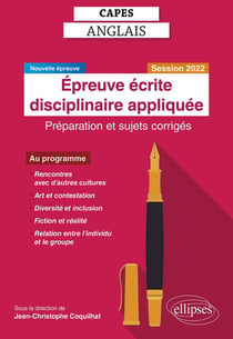 Capes anglais. epreuve ecrite disciplinaire appliquee session 2022