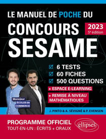 Le manuel de poche du concours sesame (édition 2023)