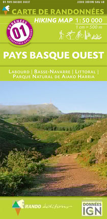Pays Basque Ouest : 1/50 000 : cartes de randonnées