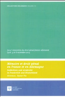 MEMOIRE ET DROIT PENAL EN FRANCE ET EN ALLEMAGNE