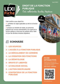 Droit de la fonction publique : États, collectivités locales, hôpitaux