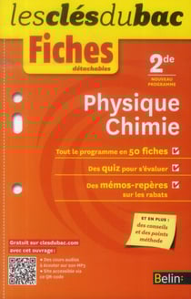 LES CLES DU BAC : physique-chimie - 2nde - fiches