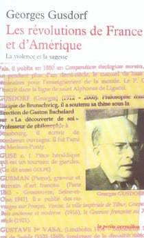 Les revolutions de france et d'amerique - la violence et la sagesse