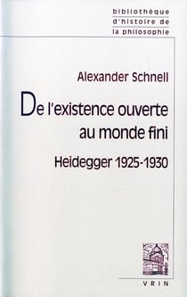De l'existence ouverte au monde fini - introduction à la philosophie de Martin Heidegger