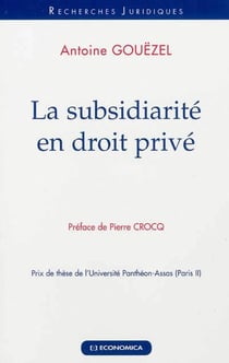 La subsidiarité en droit privé