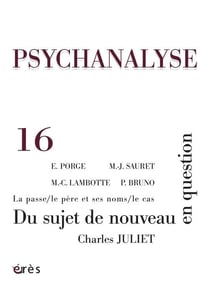 Revue psychanalyse n.16 - du sujet de nouveau en question