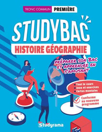 Studybac : histoire-géographie - première - tronc commun - péparer son bac et apprendre en s'amusant