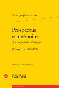 Prospectus et mémoires de l'Encyclopédie méthodique t.2 - 1789-1792