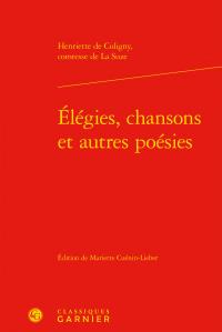 Élégies, chansons et autres poésies