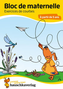 Bloc d'activités préscolaires à partir de 5 ans pour garçons et filles, livre garcon 4 ans : J'apprends à tracer formes boucles courbes lignes, livre enfant 4 ans - Bloc de devinettes coloré