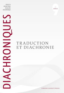 Diachroniques n.9 : traduction et diachronie