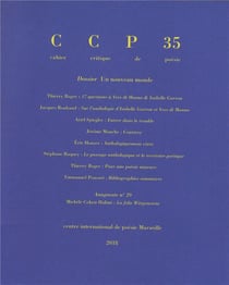 Cahier critique de poésie n.35 : un nouveau monde