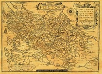 POITOU ET LA VENDEE EN 1596 50 CM X 38 CM