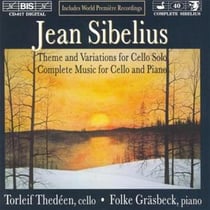 Theme and variations for cello solo - complete music for cello and piano