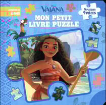 VAIANA - Mon Petit Livre Puzzle - 5 puzzles 9 pièces - Disney Princesses