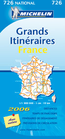 Carte routiere 726 france grands itineraires 2006