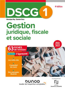 DSCG 1 : gestion juridique, fiscale et sociale - fiches de révision (édition 2022/2023)