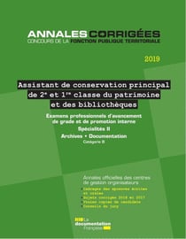 ACPB principal de 2e classe et de 1e classe - archives, documentation, examens catégorie B, spécialité II