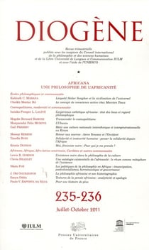 REVUE DIOGENE n.235 : t.236 - Africana - une philosophie de l'africanité