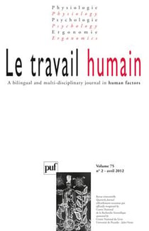 Revue Le travail humain n.75/2 (édition 2012)