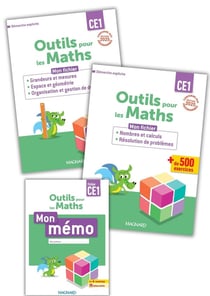 Outils pour les maths : CE1 - 2 fichiers (Nombre et calculs & Géométrie) + Mon mémo (édition 2024)